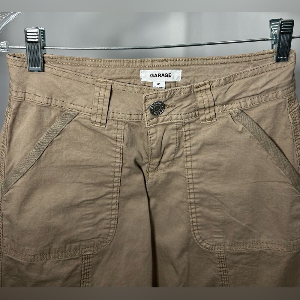 Garage Beige Low Rise Cargo Pants - Picture 5 of 9